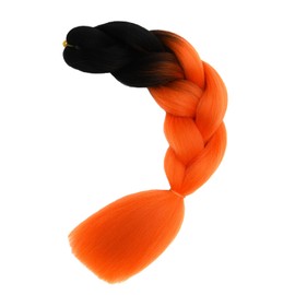 Sakkou Ombre Orange Braiding Hair 3pcs 1B/Orange Jumbo Braiding Hair 24inch Synthetic Fake Braids