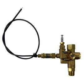 1/2" NPT Top Inlet Unloader Pilot Check Valve All in One, plus Throttle Control Cable for 6.5HP Gas air Compressors and Below (125-150 PSI, 36" Throttle Control Cable & Unloader Valve)