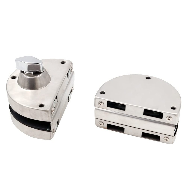 ZONADAH Upgraded Double Glass Door Lock Stainless Steel, Both Sides