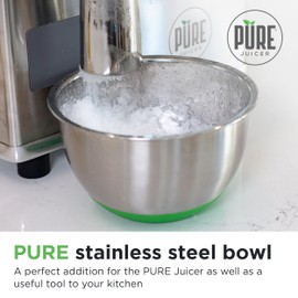 PURE Stainless Steel Bowl - 2.5 Liter Stainless Steel Bowl for Mixing - Stainless Bowl Mixing Bowl for Kitchen - 8.5 x 5-inch Metal Bowl for Juicing