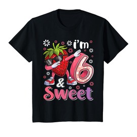 6 year old Strawberry Birthday Girl Sweet Fruit 6th B-day T-Shirt