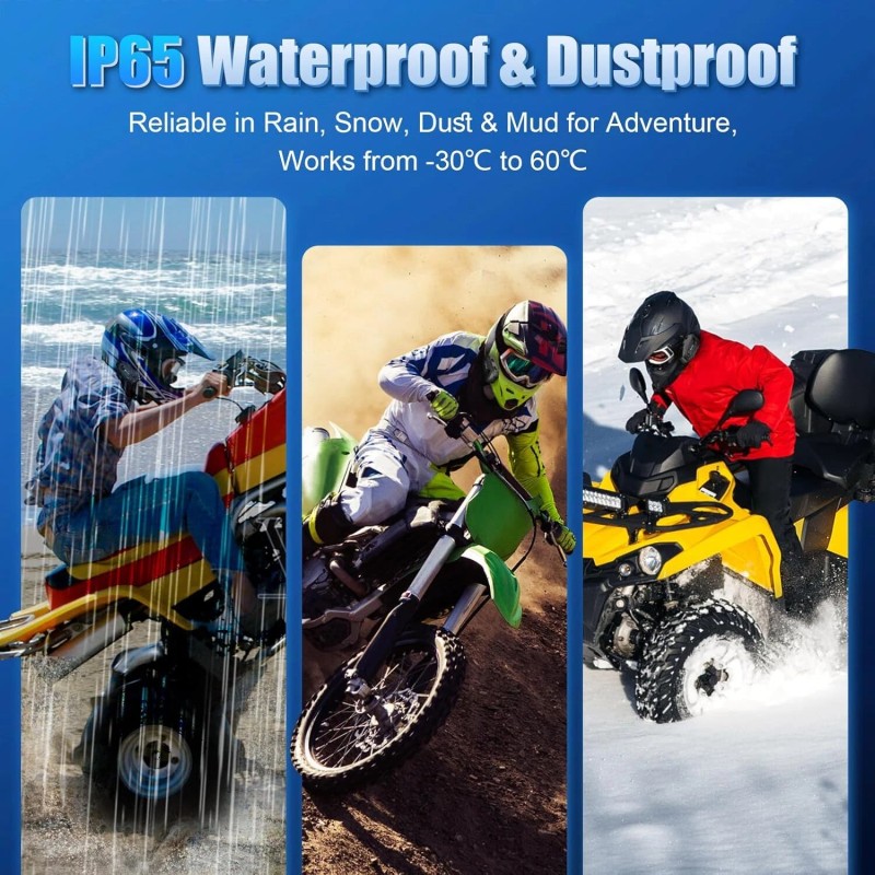 EJEAS E1 Motorcycle Helmet Speaker Bluetooth 5.3 Headset for Single