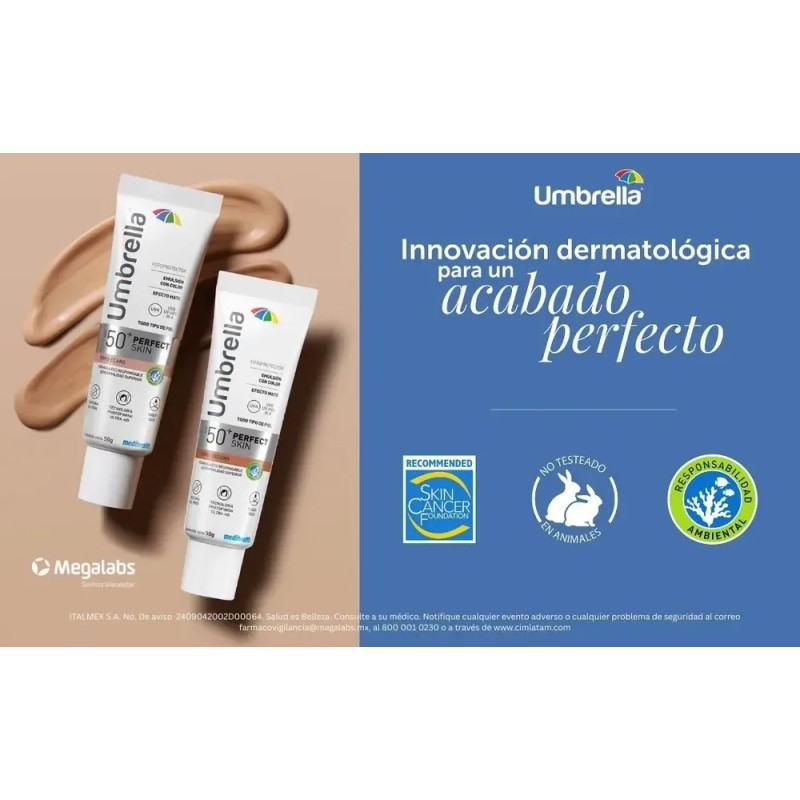 Umbrella - Perfect Skin tono claro SPF 50+,color EFECTO MATE