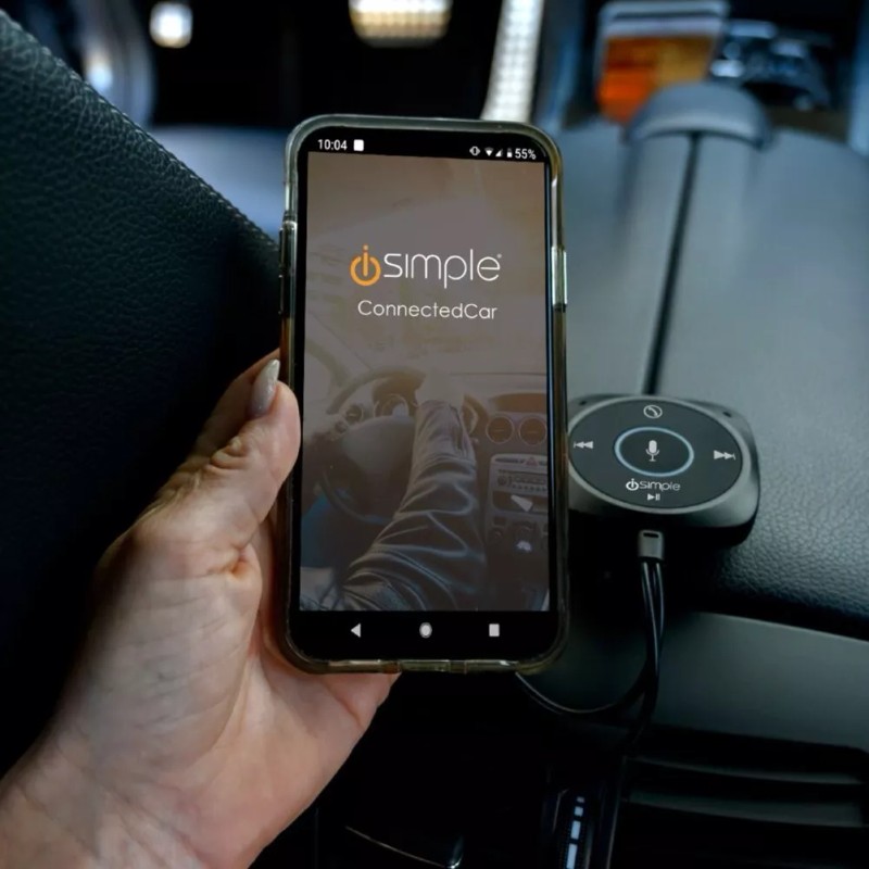 iSimple - Voice Activated Connected Car Kit with Alexa w