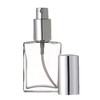 Grand Parfums Empty 1 Oz Perfume Atomizer, Flat Glass Bottle,