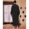 YAOHUOLE Islamic Thobe for Men Button down Mens Caftans Loungewear