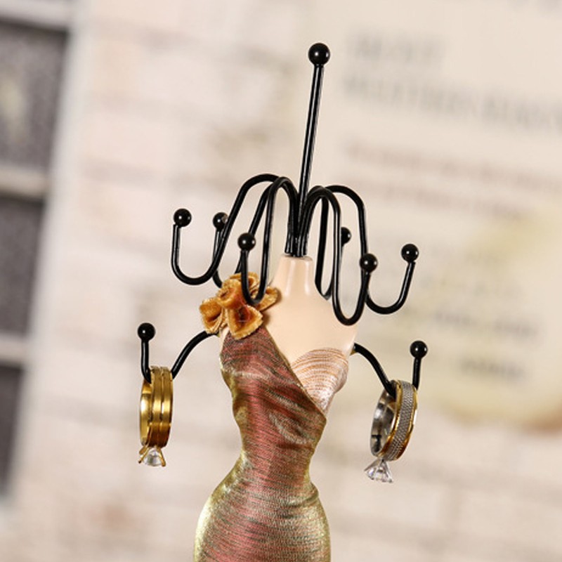 Jewelry Display Stand Ring Necklace Holder Model Figurine Home Decoration