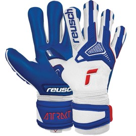 Reusch Attrakt Freegel Gold Sleek Finger Support Goalkeeper Gloves, Blue/White, Size 6