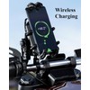 BRCOVAN Motorcycle Phone Mount with Qi Wireless & USB-C Charger
