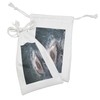 Ambesonne Shark Fabric Pouch Set of 2, Wild Animal in