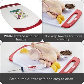 MIRRO 16x10in Plastic Cutting Board, White