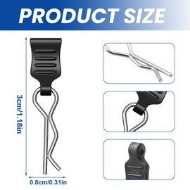 LQIOACU 24 Pieces RC Remote Control Car Housing R Type Buckle Mounting Clip SCX10 TRX-4 MJX1/10 1/14 1/8 RC Car Parts, multicoloured