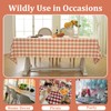 Laolitou Orange Buffalo Plaid Tablecloth Checkered Gingham Table Cloth Square