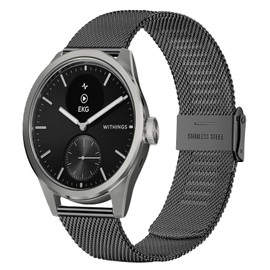 SUGARJAR 18 mm 20 mm Metal Strap Compatible with Withings ScanWatch 38 mm/ScanWatch 42 mm/ScanWatch 2 38 mm/ScanWatch 2 42 mm/ScanWatch Light/Steel HR 36 mm/Steel HR 40 mm/Withings Move/Move ECG/Steel