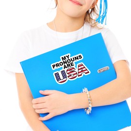 My Pronouns are USA Sticker Decal Notebook Car Laptop 5.5"x4.25" (Color)