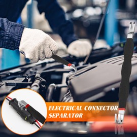 Auto Electrical Disconnect Pliers Set for Cars, Automotive Electrical Connector Removal Tool, Wire Connector Rapid Disconnector Pliers Electric Plug Disconnect Tool 37960 (2 Pcs 60 Degree Set)