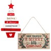 BHGT 2 Pieces Door Sign Christmas Decorative Sign Christmas Sign