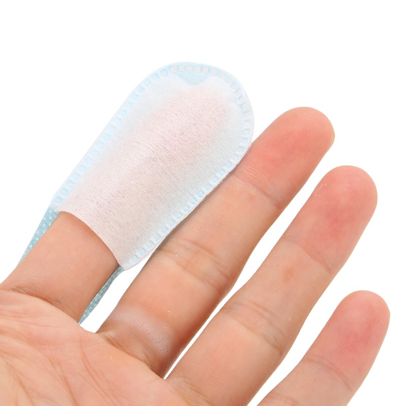 50pcs Disposable Finger Teeth Wipes Travel Portable Cleaning Dirt Removal