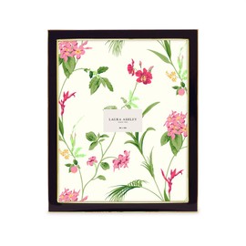 Laura Ashley 8x10 Black Enamel Picture Frame, Gold Metal Edge with Easel, for Countertop, Counterspace, Tabletop Display, Bookshelf, Desk, Wall Décor, Photo Gallery (8x10, Black W/ Gold)