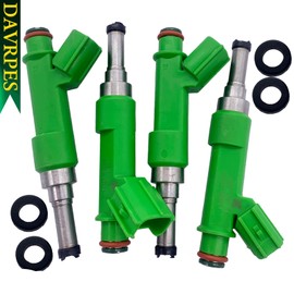DAVRPES 4Pcs 23250-0V010 23250-36010 Fuel Injectors Fuel Spray Nozzles 12 Holes Disc Engine For Toyota Camry RAV4 2.5L Highlander 2.7L Sienna 3.5L, for Scion tC 2.5L-L4 2011-2012
