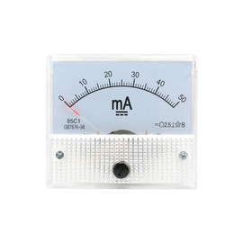 JESSINIE 85C1 DC Pointer Ammeter Analog Meter 50MA Rectangle Panel Mounted Current Meter Ammeter Tester 0-50 mA DC 85C1 65 * 56MM