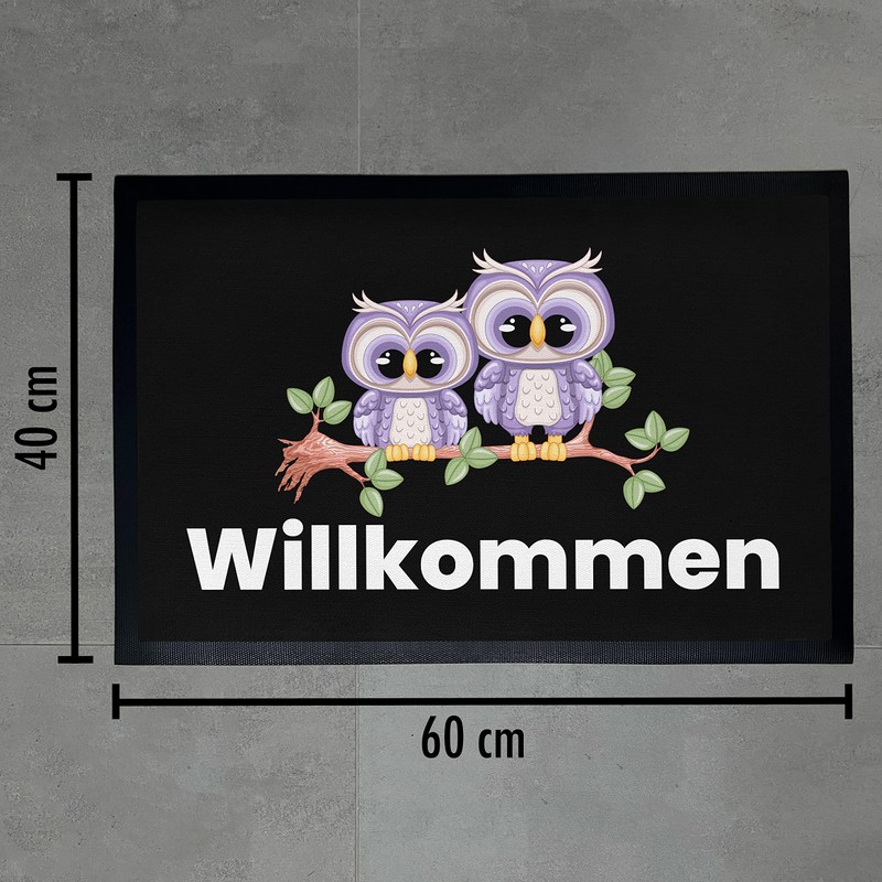 Trendation - Welcome Owls Graphic Doormat Gift Beautiful Door Mat