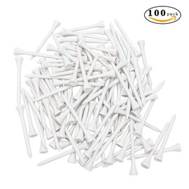 THIODOON Golf tees 2 1/8 inch Less Friction Wood Tees Training for Golfer Professional Natural Wood Golf tees Bulk 100 Count Golfing Tees