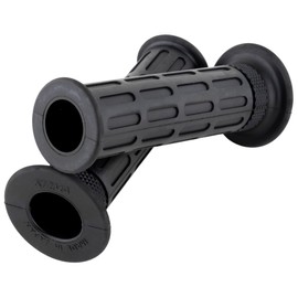 キジマ(Kijima) バイクパーツ グリップ ラバー製 125mm φ22.2mm 貫通タイプ 汎用 ブラック 201-103