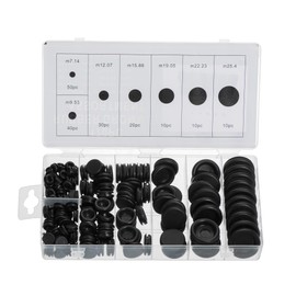 EFGTEK 170 Pieces Closed Rubber Grommet Assortment,7 Sizes for Firewall Solid Closed Hole Plug and Wire Electrical Appliance Plumbing