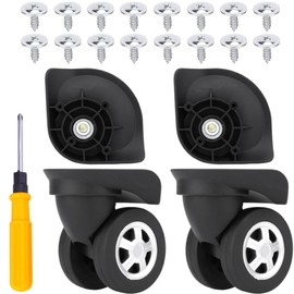Ailunate Suitcase, Caster Replacement, Tire Kit, Carrying Case, Wheels, Carrying Bag, Rubber, Silent, Repair Parts, Axle Replacement (W045, Set of 4)