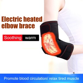 WOOLALA Heated Elbow Brace, Therapy Heated Sleeve for Elbow Heating Elbow Support Pad for Tendonitis, Arthritis, Joint Pain, Sports Injury Recovery