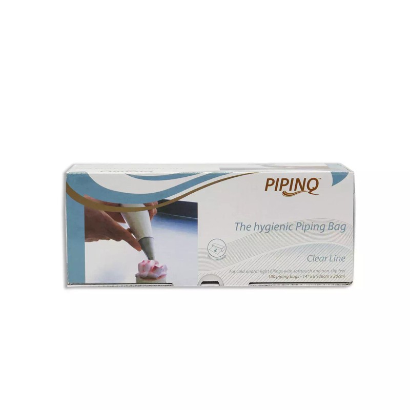 PipinQ 14" Comfort Clear Disposable Pastry Piping Bags (100 ct.)