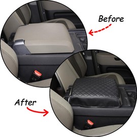 Center Console Armrest Cover Kit, Console Armrest Cushion Auto Customized Console Armrest Cushion, Fit for Land Rover Defender 90 110 130 2020-2022 2023 Accessory Organizer Protector (Plaid - Black)