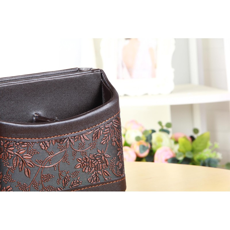 Arniche PU Leather Remote Control Organizer with 360° Spinning Design,Desk