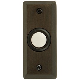 Craftmade BS8-BZ Builder Surface Mount Rectangle Lighted Doorbell LED Push Button, Bronze (2.88"H x 1.81"W)