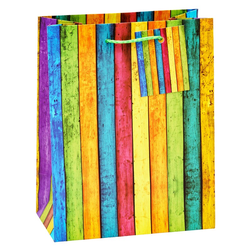 TSI Gift Bags Set Stripes, Medium, 3 Designs (Pack of