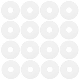 Be In Your Mind 80pcs Clear Silicone Flat Washer Gasket OD 19mm ID 6mm Thickness 1.5mm Silicone Flat Gasket for Glass Shower Door Handles Towel Bars