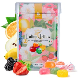 Gourmanity Italian Jelly Fruit Candy With Real Fruit Juice, Soft Bite Authentic Italian Candy, Individually Wrapped Gourmet Candy, In a Giftable 14.1oz Box