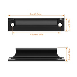 Cimown Pack of 2 Balcony Door Handles, Outdoor Patio Door Handle, Outdoor Patio Door Handle, for Windows, Sliding Doors with 4 Screws (Silver)