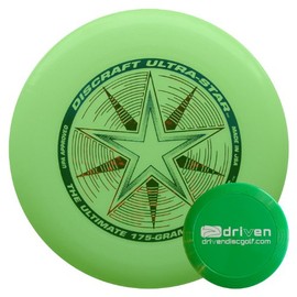 Discraft Ultra Star 175 Gram Ultimate Sport Disc + Mini Flyer (Glow in the Dark)
