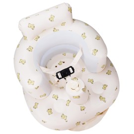 Upgraded AirSwim Baby Inflatable Seat for Babies 3 Months and Up, 3-Point Harness Baby Support Seat Summer Toddler Chair for Sitting Up, Portable Inflatable Baby Chair Floor Seater, Bear
