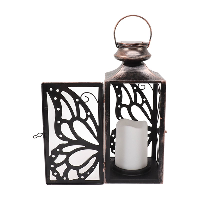 LED Solar Lantern Outdoor Hanging Hollow Out Butterfly Solar Light