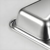 2 Pack Stainless Steel Snack Containers with Lids, Rectangular Divided