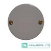 White PVC Circular Box Lid - 65mm Diameter with 2