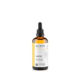 Alteya Organic Castor Oil 100ml - 100% USDA Certified Organic Pure Natural Cold Pressed Carrier Oil - Body, Hair, Lashes, Eyebrows - Nourish, Enhance Hair Growth - Premium Therapeutic Grade Treatment