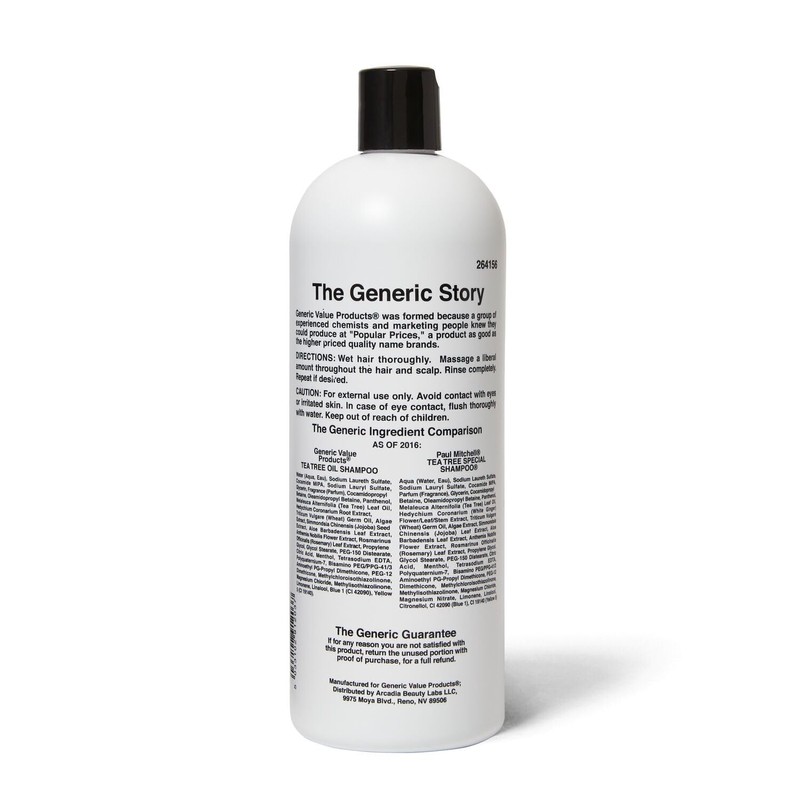 Generic Value Products Tea Tree Oil Shampoo, Leaves Hair Soft