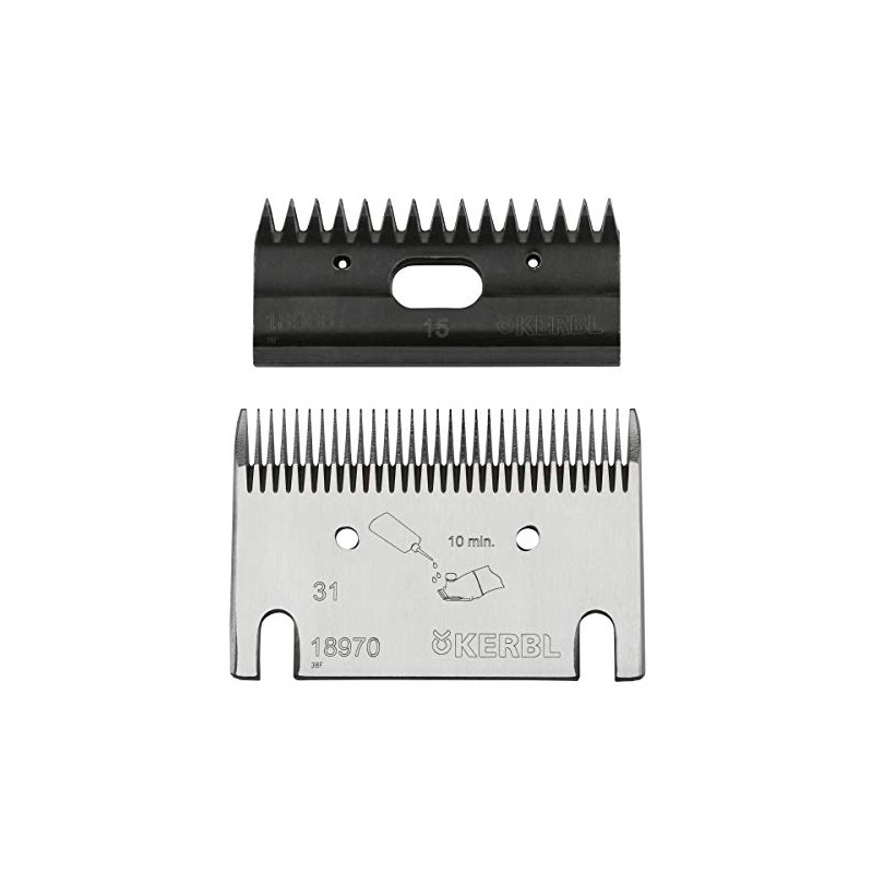 Kerbl Premium 18961 Shearing Blade Set Cattle/Horse 31/15 Teeth