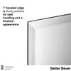 Better Bevel Frameless Rectangle Mirror, 30" x 36" Bathroom Wall