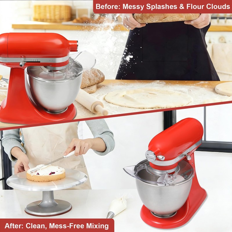 3.5 Qt Pouring Shield for KitchenAid Artisan Mini Tilt-Head Mixer