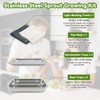 2 Pcs Stainless Steel Seed Sprouting Trays with Towel &